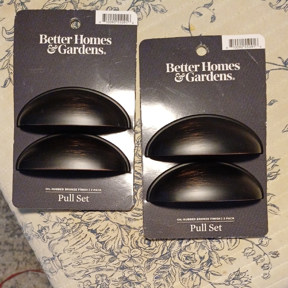 Better Homes & Gardens 4 Pack Pull Set Oil Rubbed Bronze Finish NWT